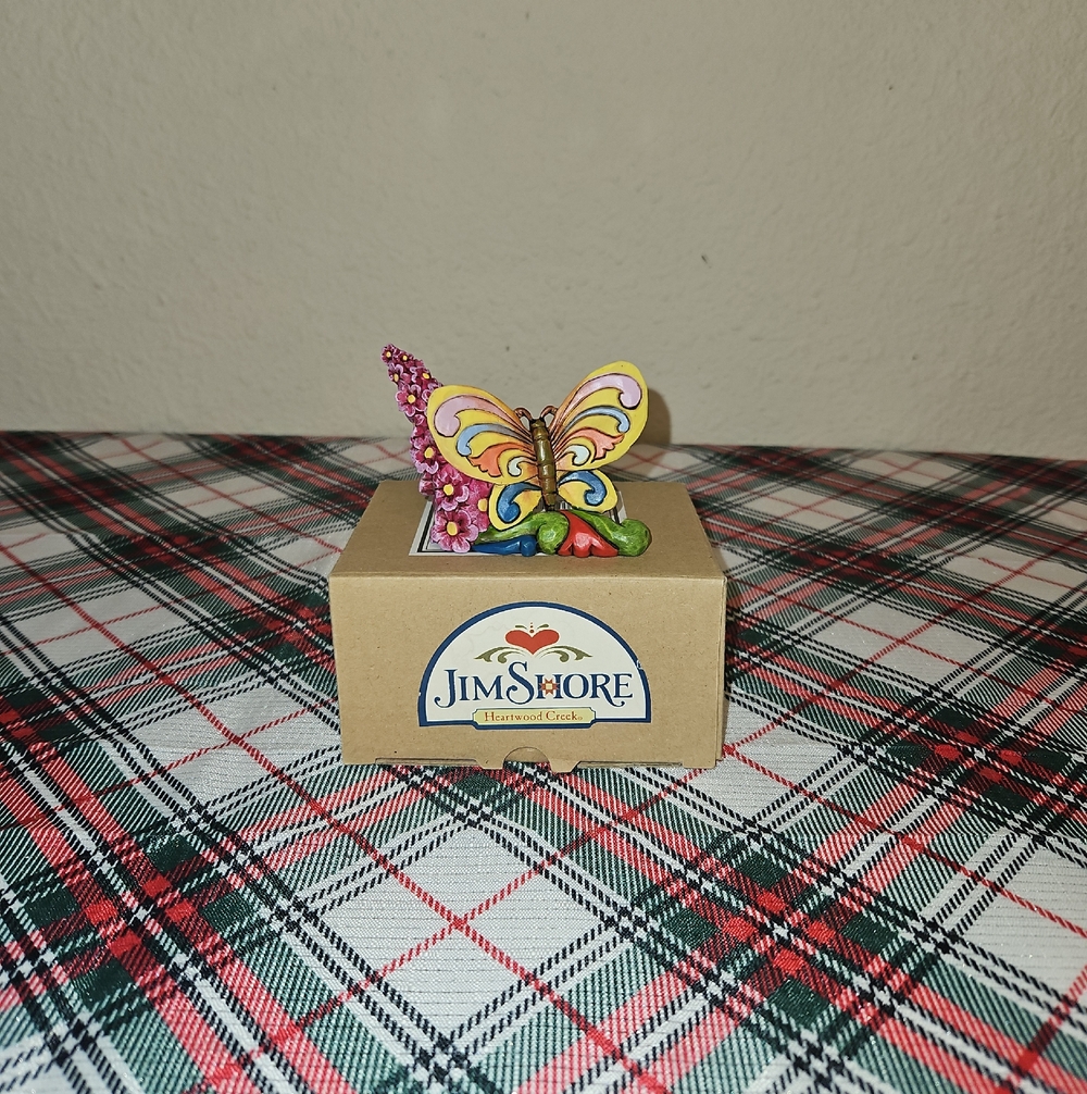 Jim Shore Multicolor Mini Butterfly Figurine Decor